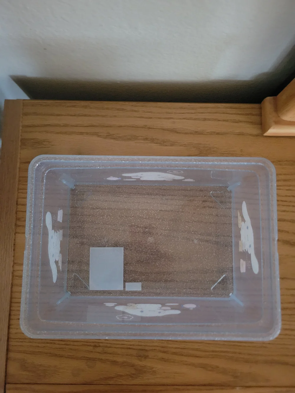 Cinnamoroll Light Blue Glitter Storage Box with Snap Closure Lid